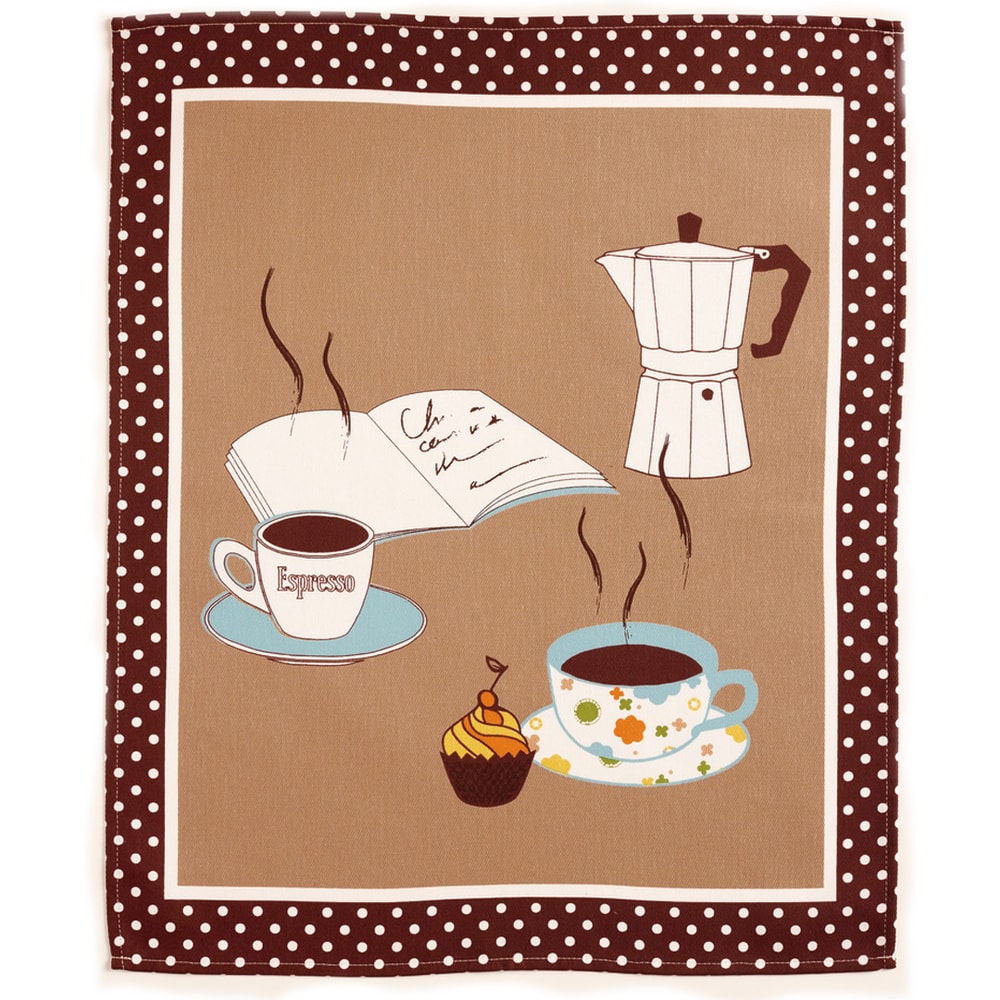 Détente et cappuccino - 3 torchons et 3 essuie-mains – Image 3