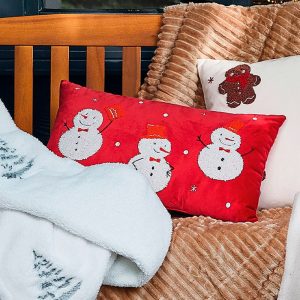 Esprit de Noël - Coussin bonhomme de neige