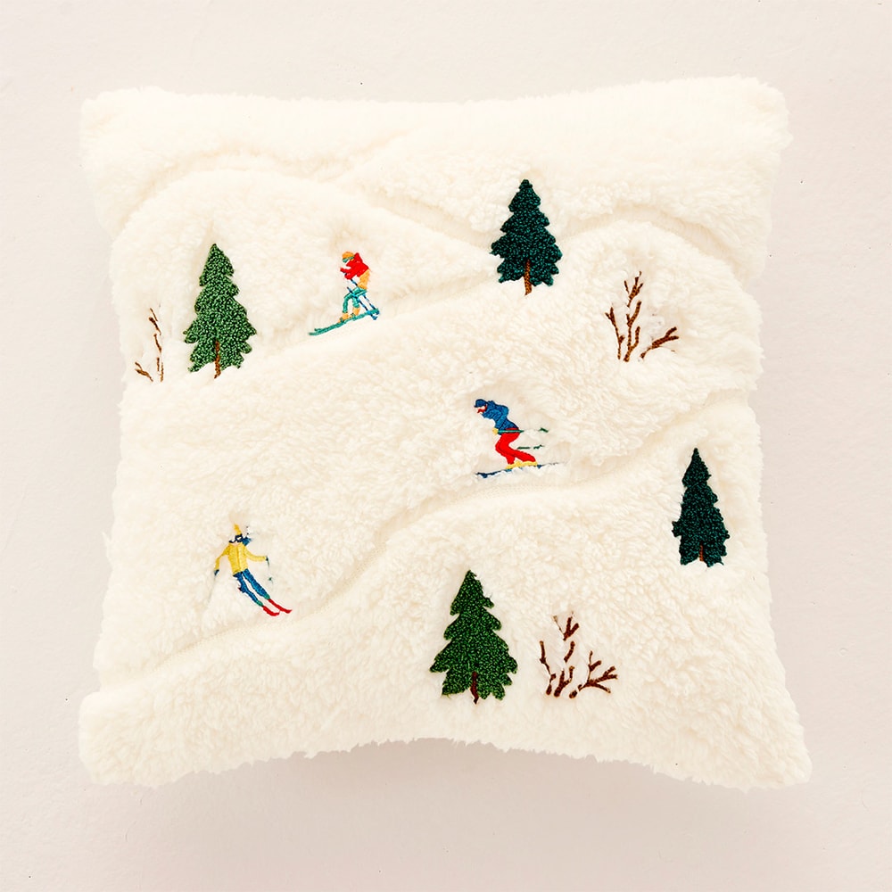 Étoile des neiges - Housse de coussin skieurs – Image 4