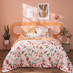 Feuilles à fleurs - Linge de lit