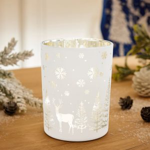 Instants festifs - Photophore en verre et guirlande amovible