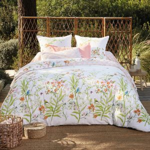 Les oiseaux s'invitent au jardin - Linge de lit