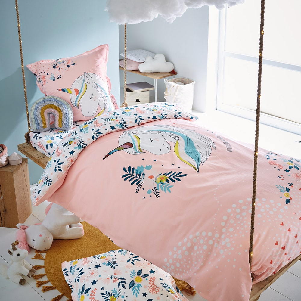 Ma licorne magique - Parure de lit housse de couette enfant