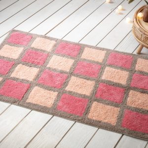 Rose blush - Tapis de bain avec ou sans antidérapant