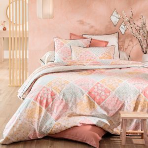 Sashiko en fleurs - Linge de lit